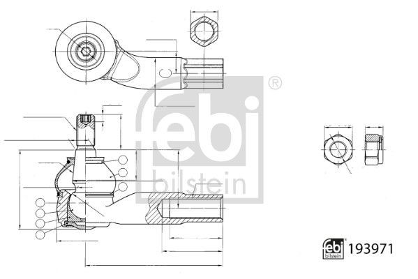 FEBI BILSTEIN Track rod end Article number: 193971 cheaply