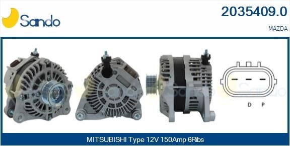 SANDO Ignition coil Article number: SIC74045.0 cheaply