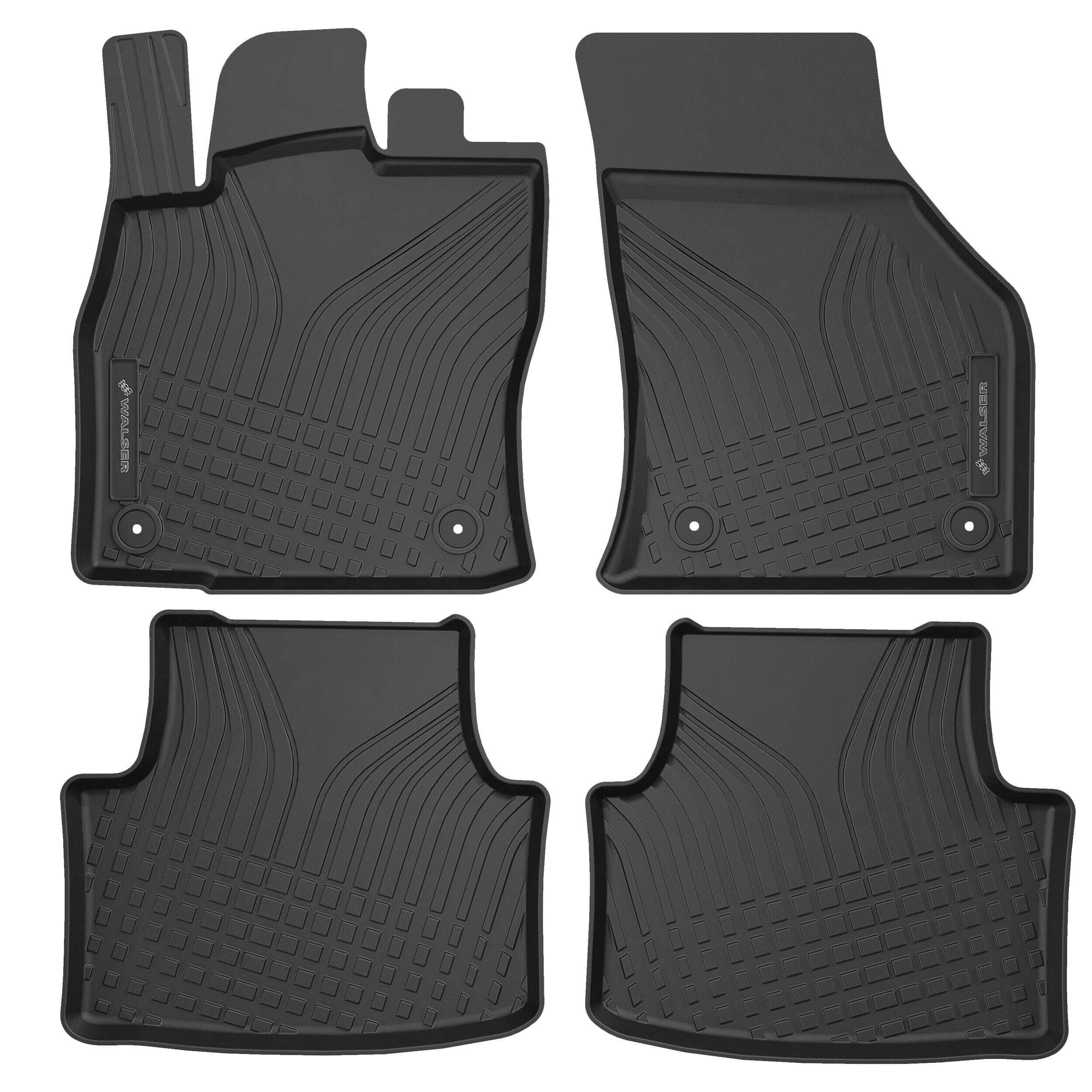 WALSER 100084 Floor mats OCTAVIA 2.0 TSI RS 220 PS Petrol 2020