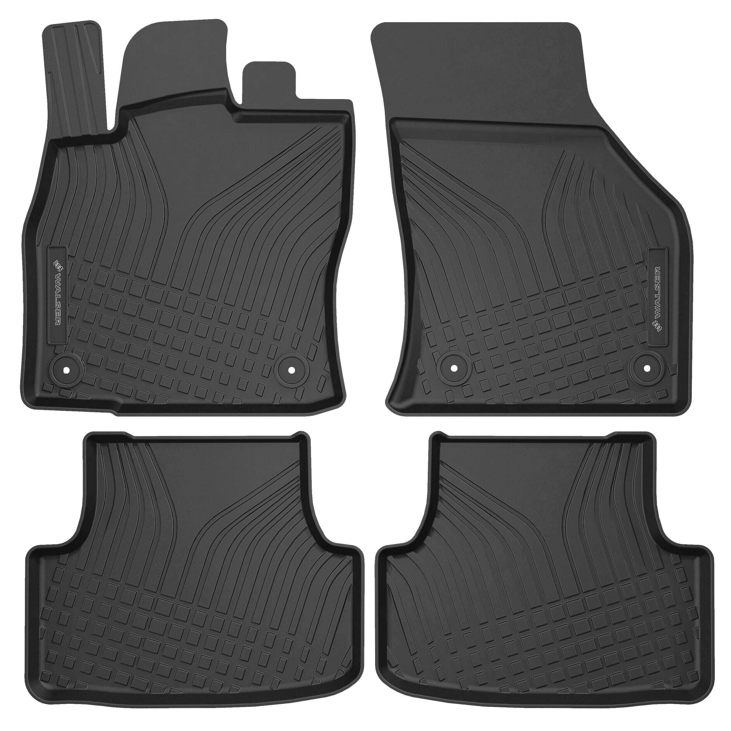 WALSER 100088 Floor mats T-ROC 2.0 R 4motion 300 PS Petrol