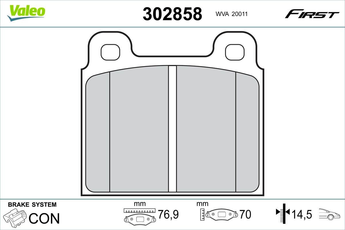VALEO Piduriklotsid Artikli number: 302858 soodsalt