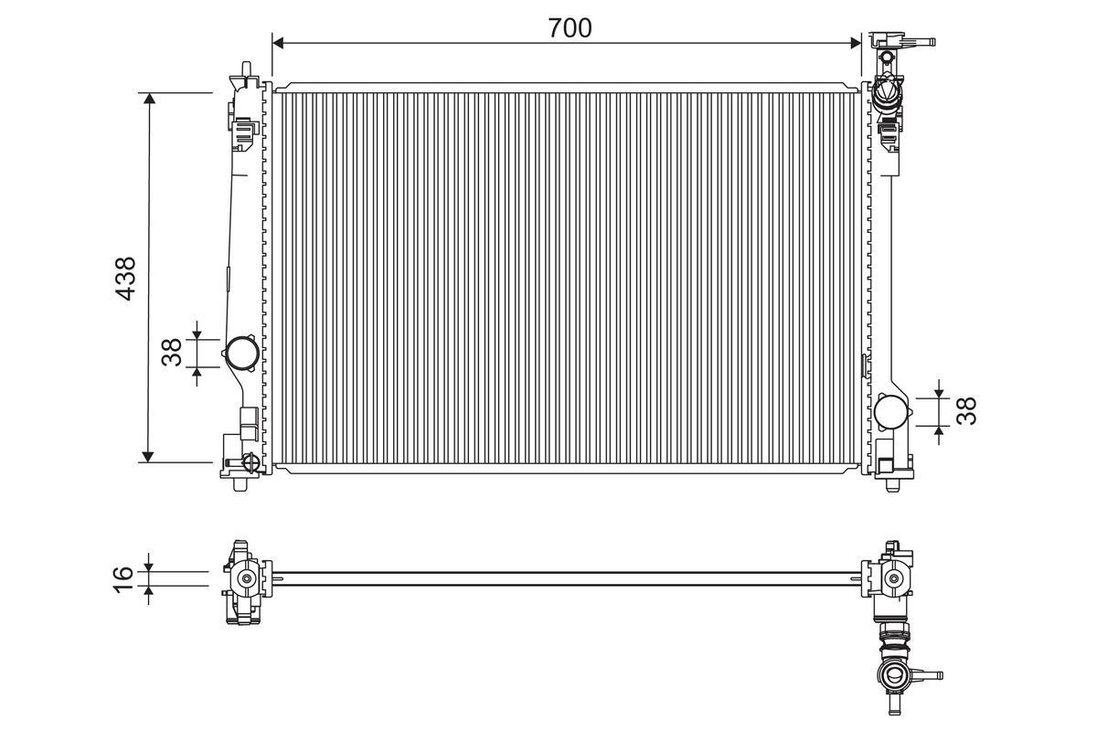 VALEO Engine radiator Article number: 701297 cheaply