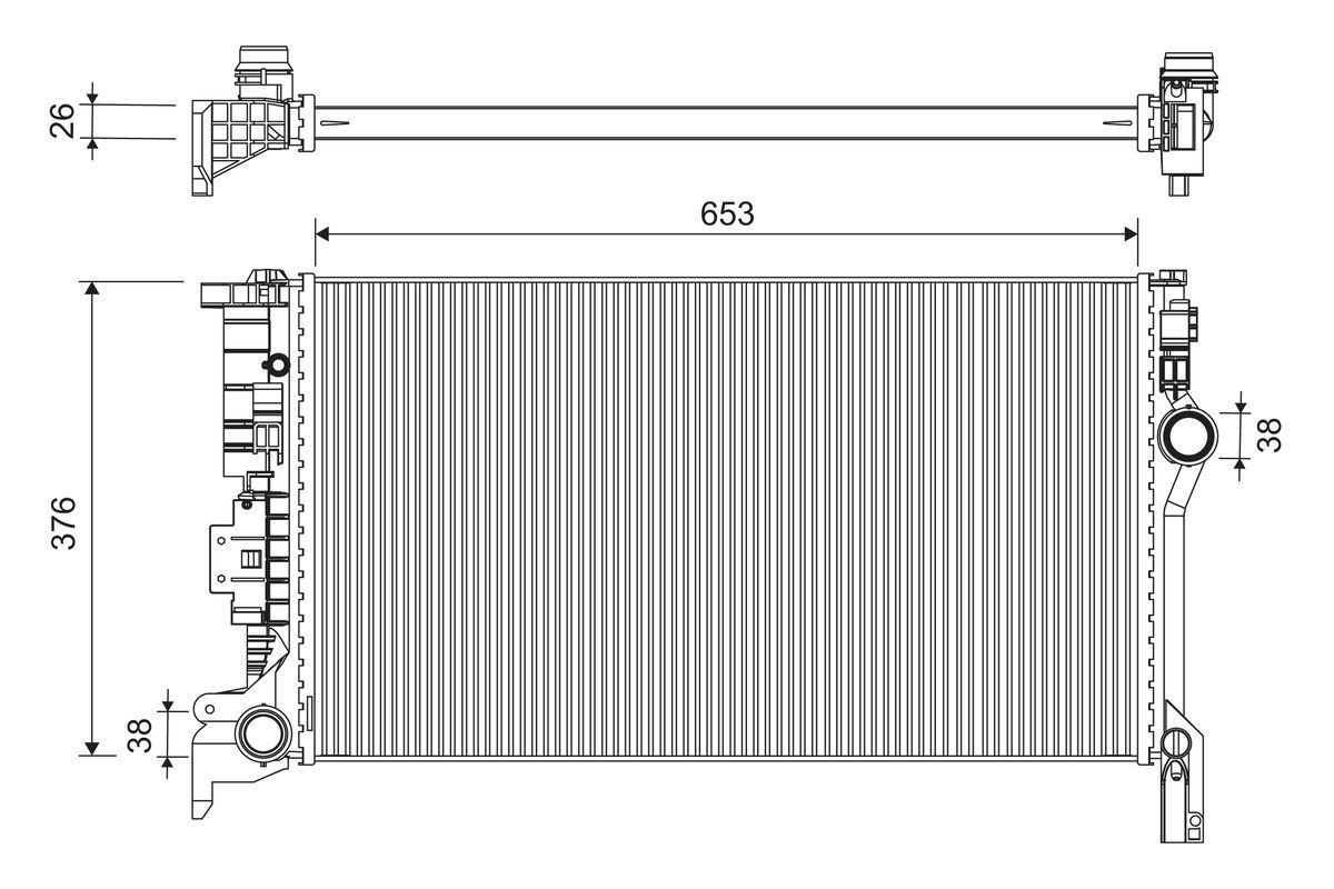 VALEO Radiaator, mootorijahutus Artikli number: 701300 soodsalt
