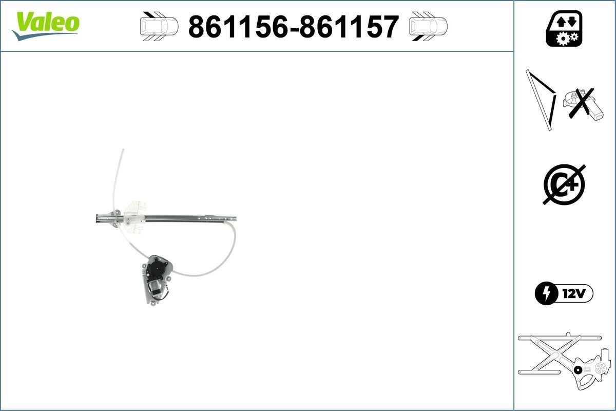 VALEO Window regulator Article number: 861156 cheaply
