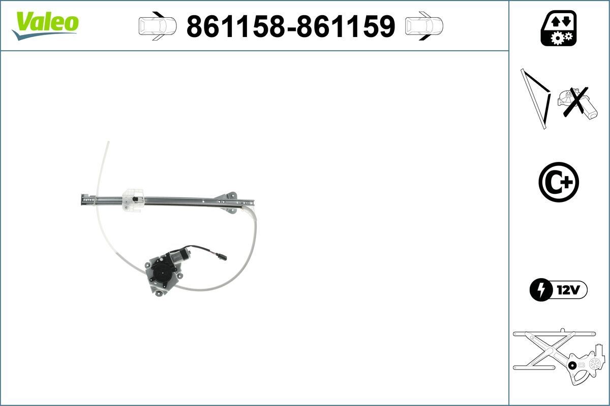 VALEO Window regulator Article number: 861158 cheaply