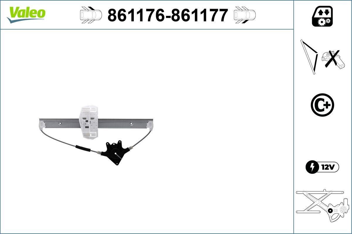 VALEO Window regulator Article number: 861176 cheaply