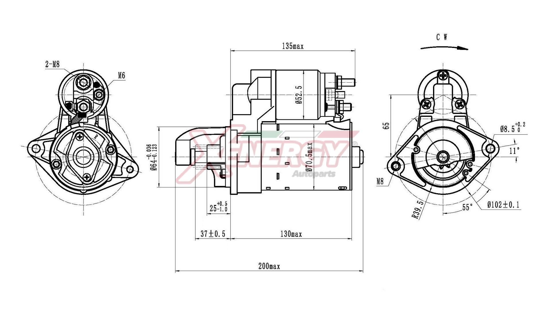 AP XENERGY Starter motor Article number: XST13815AD cheaply