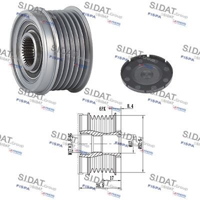 SIDAT Generator friløbskobling Varenummer: 455284 billige