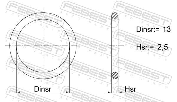FEBEST Timing cover gasket Article number: 02400-018 cheaply