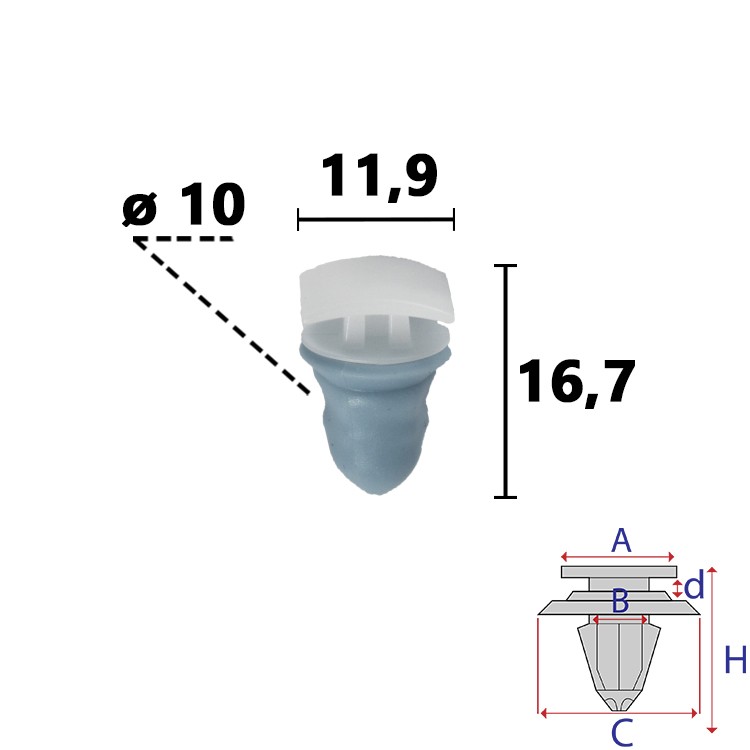 ROMIX Clip, trim / protective strip Article number: C70800 cheaply