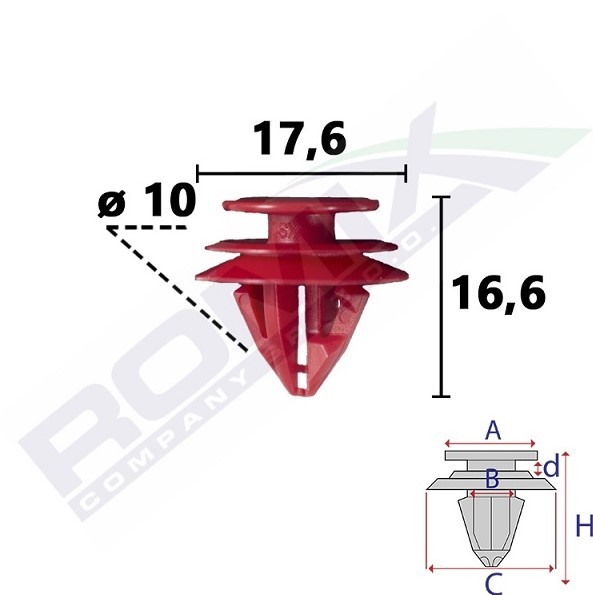 ROMIX Clip, trim / protective strip Article number: C70862 cheaply