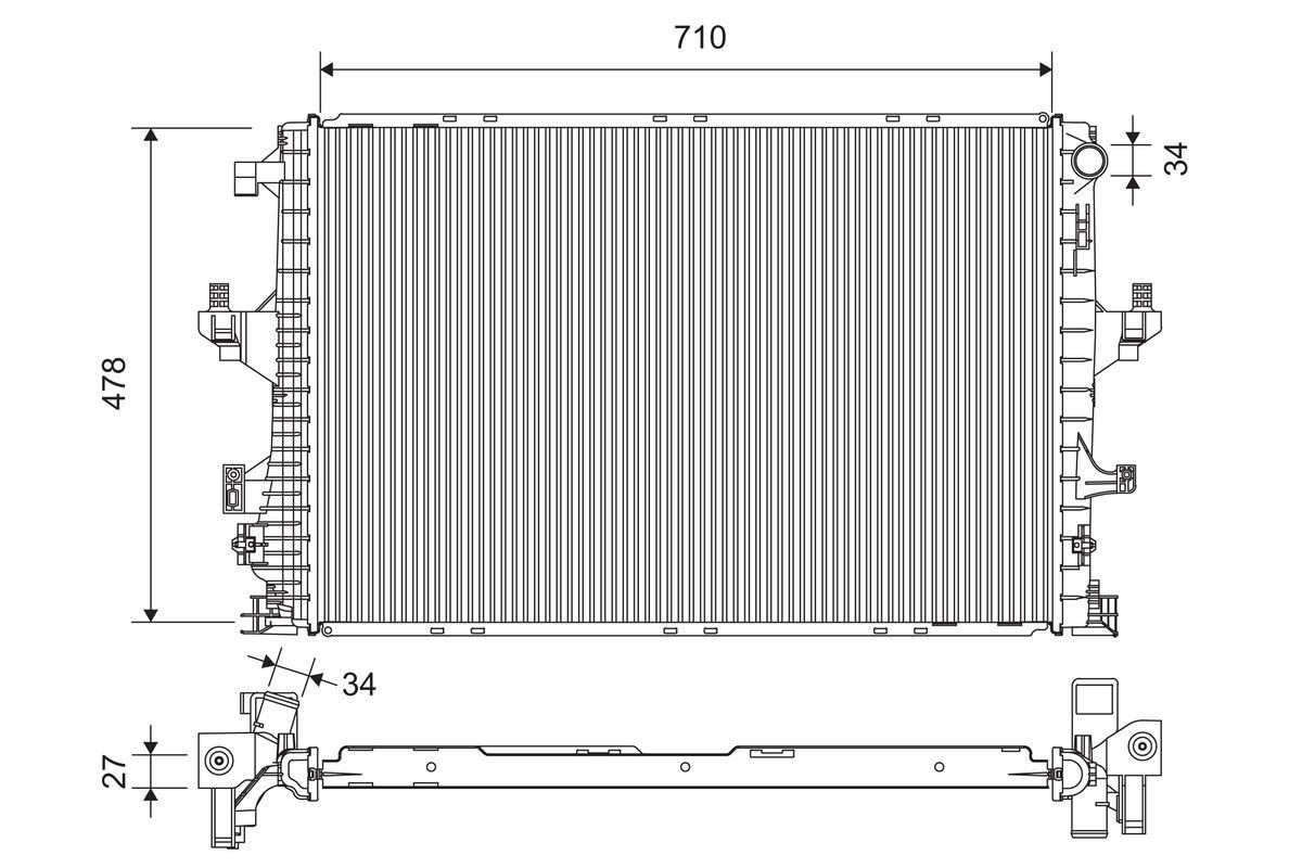 VALEO Radiaator, mootorijahutus Artikli number: 701390 soodsalt