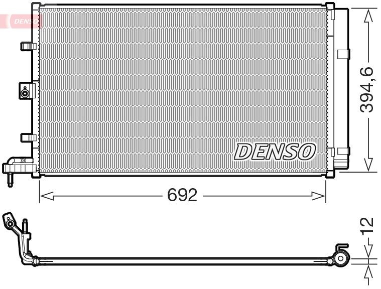 DENSO Air conditioning condenser Article number: DCN10063 cheaply