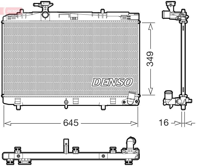 DENSO Engine radiator Article number: DRM50153 cheaply