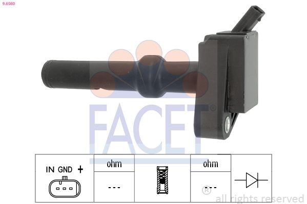 FACET Ignition coil Article number: 9.6560 cheaply