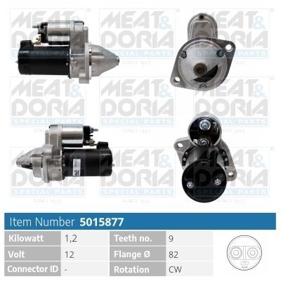 MEAT & DORIA Starter motor Article number: 5015877 cheaply