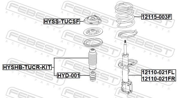 FEBEST Coil spring Article number: 12115-003F cheaply