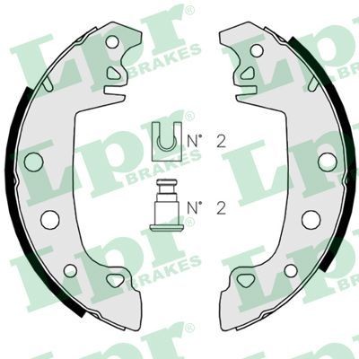 LPR Brake Shoe Set Article number: 02850 cheaply