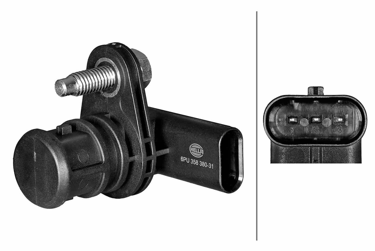 HELLA Camshaft position sensor Article number: 6PU 358 380-311 cheaply