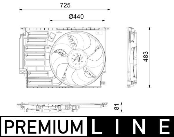 MAHLE ORIGINAL Fan, radiator Article number: CFF 665 000P cheaply