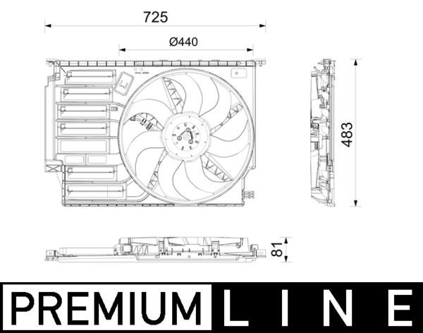 MAHLE ORIGINAL Fan, radiator Article number: CFF 671 000P cheaply