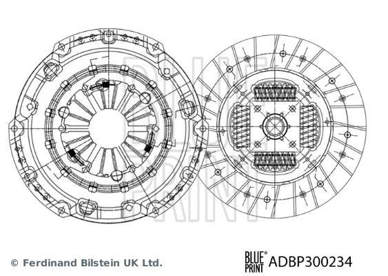 BLUE PRINT Clutch kit Article number: ADBP300234 cheaply