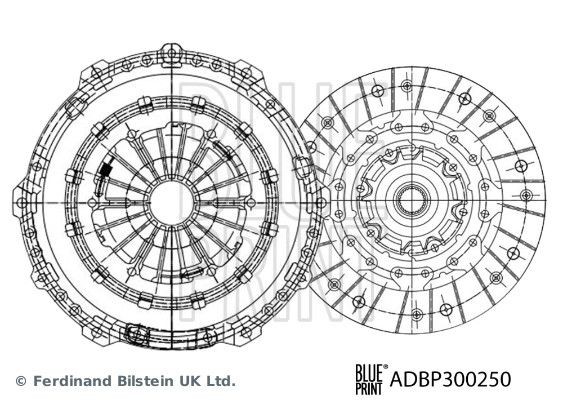 BLUE PRINT Clutch kit Article number: ADBP300250 cheaply