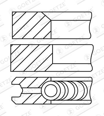 GOETZE ENGINE Piston Ring Kit Article number: 08-454300-00 cheaply