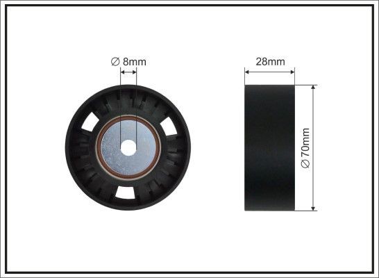 CAFFARO Deflection / Guide Pulley, v-ribbed belt Article number: 226-107 SC cheaply