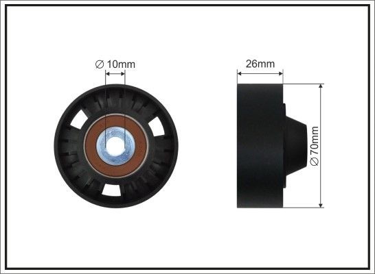 CAFFARO Deflection / Guide Pulley, v-ribbed belt Article number: 262-26 SC cheaply