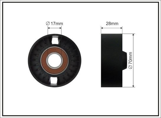CAFFARO Deflection / Guide Pulley, v-ribbed belt Article number: 339-00 SC cheaply