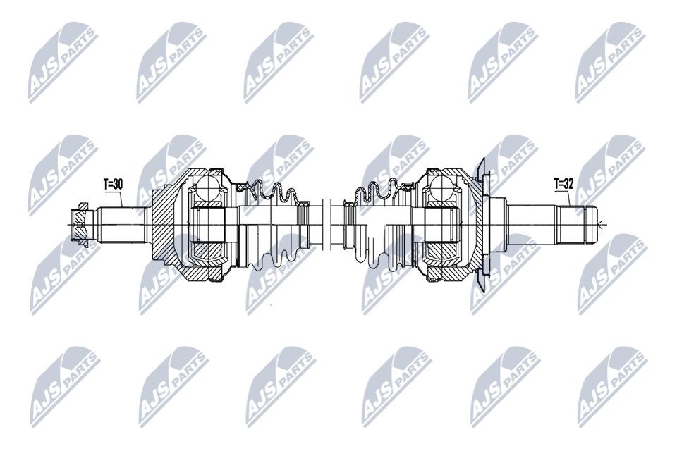 NTY Drive shaft Article number: NPW-BM-223 cheaply