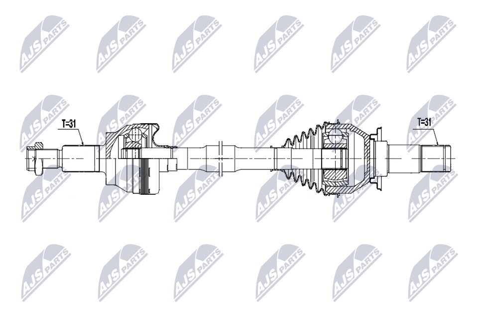 NTY Drive shaft Article number: NPW-JG-014 cheaply