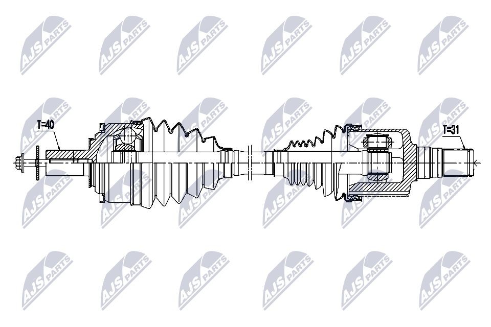 NTY Drive shaft Article number: NPW-VV-164 cheaply