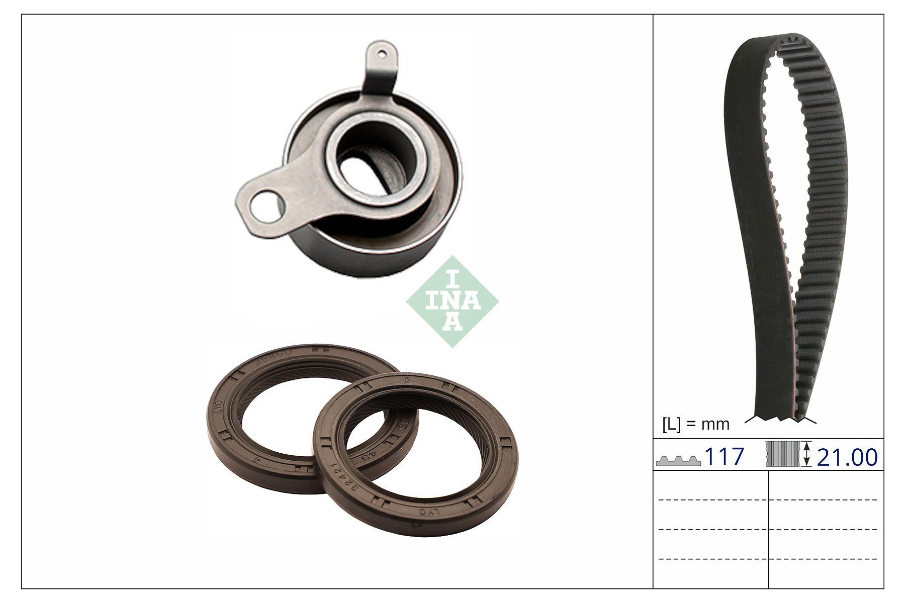 INA Timing belt kit Article number: 530 0168 10 cheaply