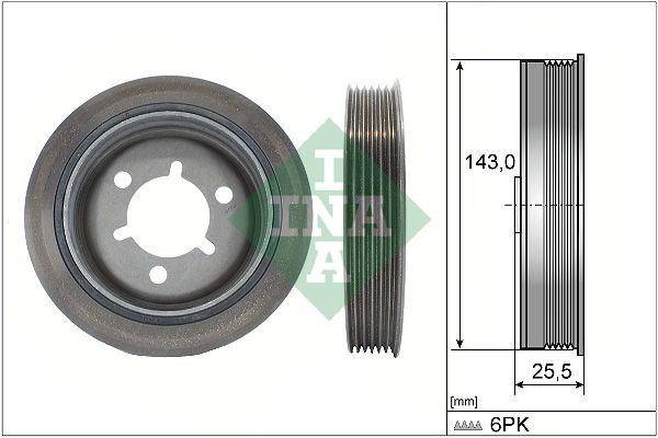 INA 530 0283 09 Pulley Set, timing belt 626 2.0 D GLX Comprex (GEFP) 75 PS Diesel 1998