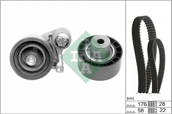 INA Timing belt kit Article number: 530 0348 10 cheaply