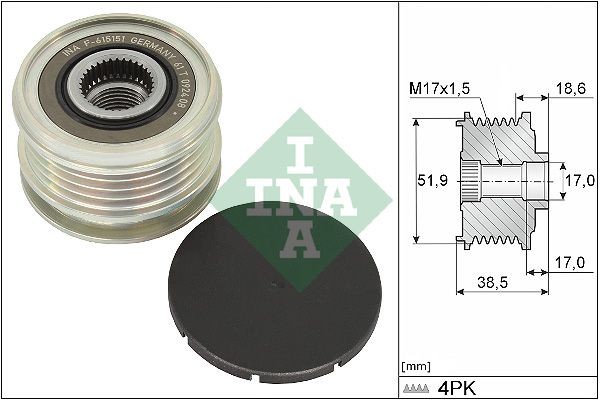 INA Pulley Set, timing belt Article number: 530 0405 09 cheaply