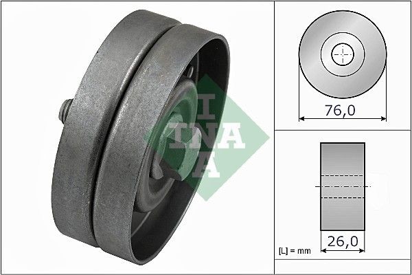 INA Deflection / Guide Pulley, v-ribbed belt Article number: 531 0741 10 cheaply