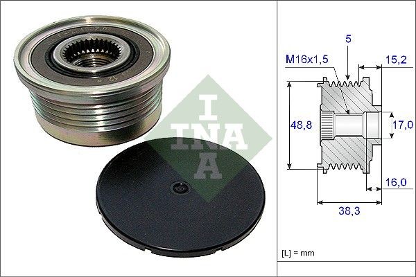 INA Alternator Freewheel Clutch Article number: 535 0048 10 cheaply