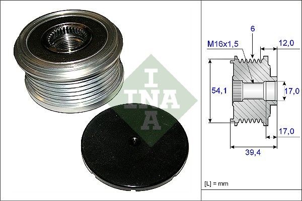 INA Alternator Freewheel Clutch Article number: 535 0090 10 cheaply
