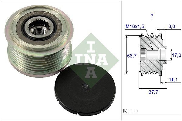 INA Alternator Freewheel Clutch Article number: 535 0128 10 cheaply