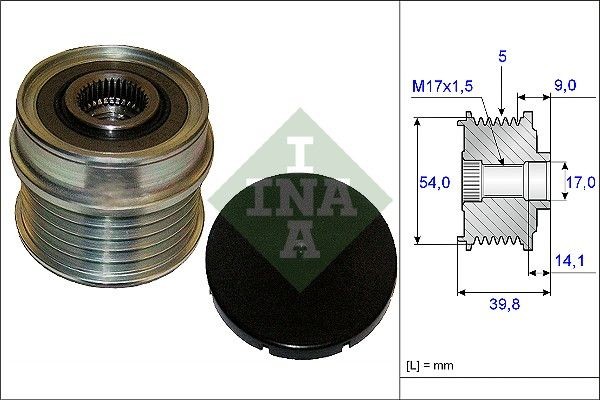 INA Alternator Freewheel Clutch Article number: 535 0171 10 cheaply