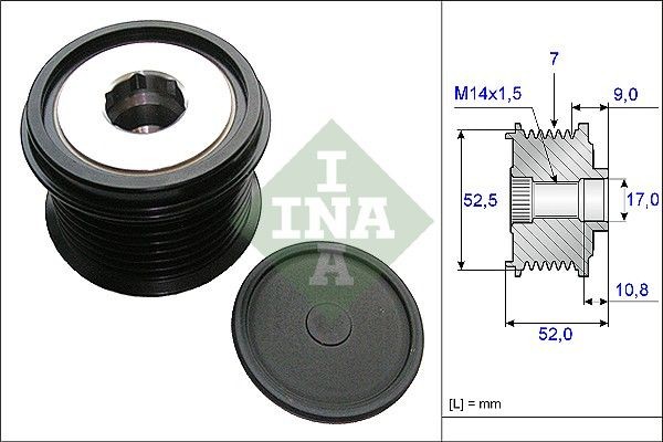 INA Alternator Freewheel Clutch Article number: 535 0209 10 cheaply