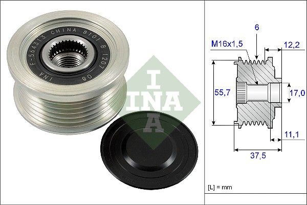 INA Alternator Freewheel Clutch Article number: 535 0226 10 cheaply