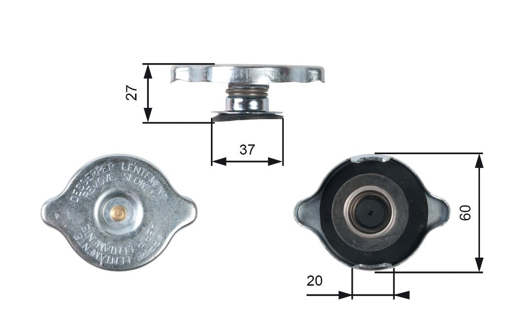 LTD Radiator cap Article number: LTD-1245000406 cheaply