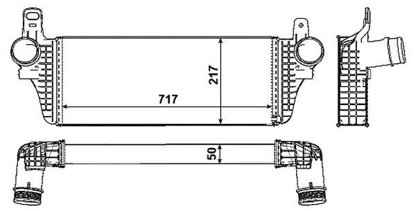 NRF Intercooler Article number: 30466 cheaply