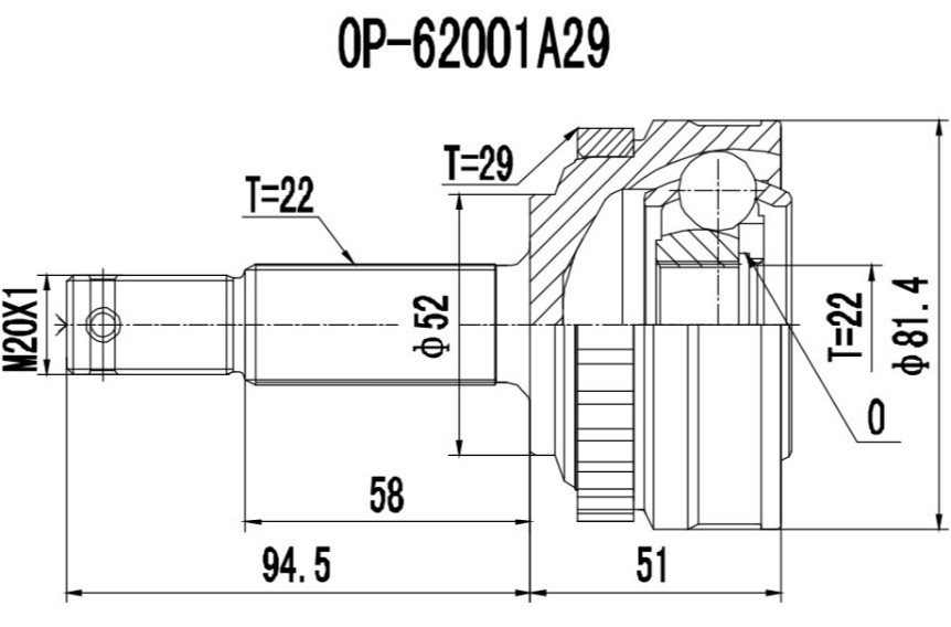 PROCARO Joint kit, drive shaft Article number: 77-OP-300 cheaply