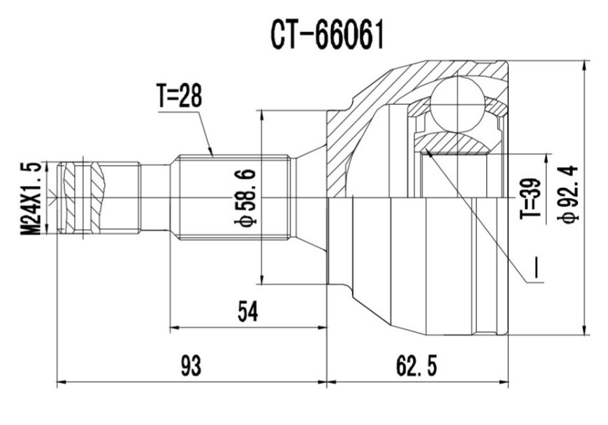 PROCARO Joint kit, drive shaft Article number: 77-PE-250 cheaply