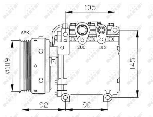NRF Air conditioning compressor Article number: 32049 cheaply